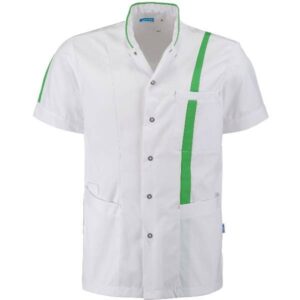 De Berkel Zorgjas Lex Wit/Fashion Green